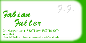 fabian fuller business card
